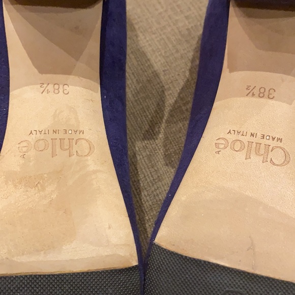 Chloe scalloped suede heels - Picture 7 of 14